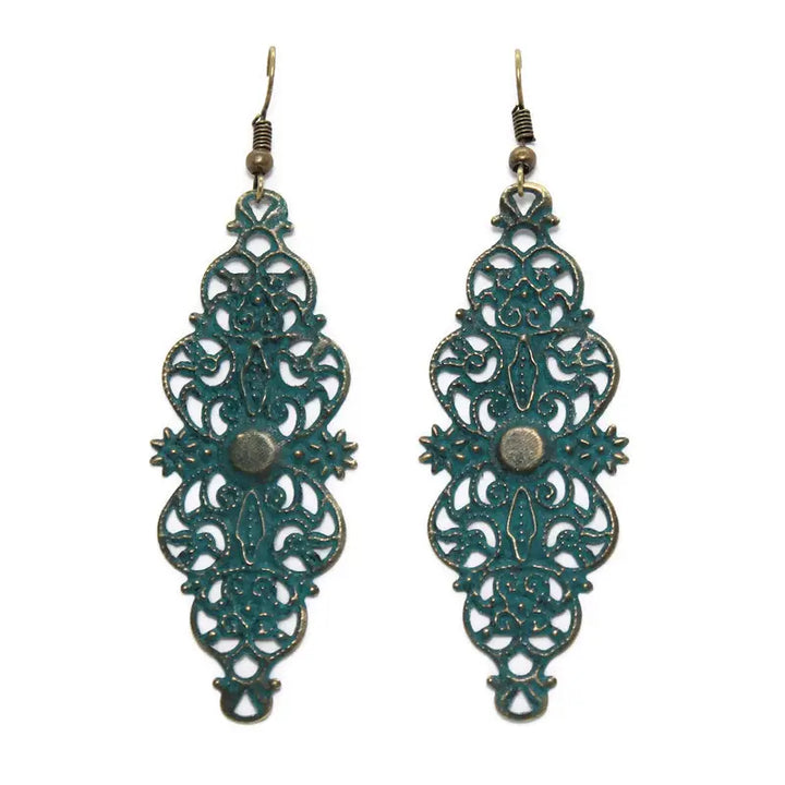 Graceful Long Filigree  Earrings