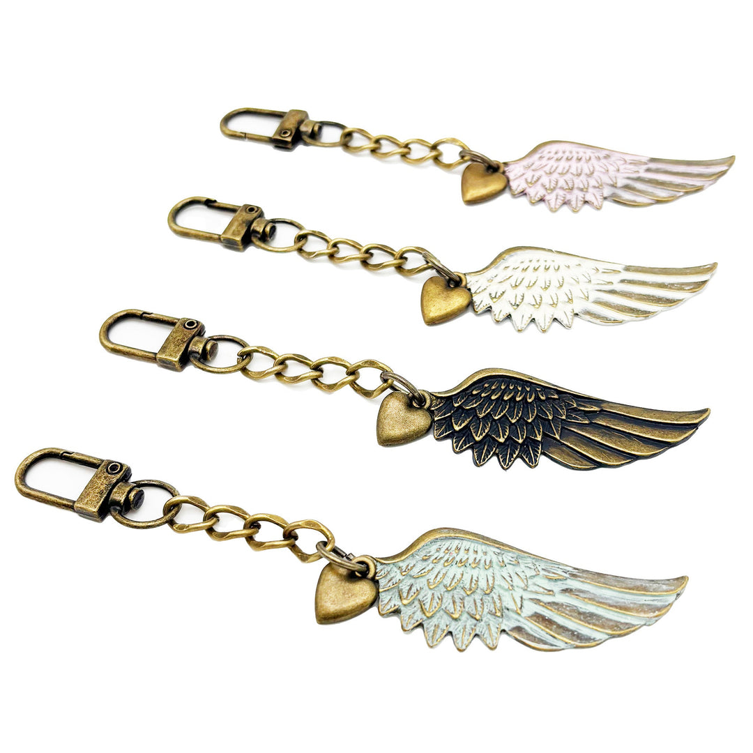 Wing and a Prayer Boho Bag Charm Keychain