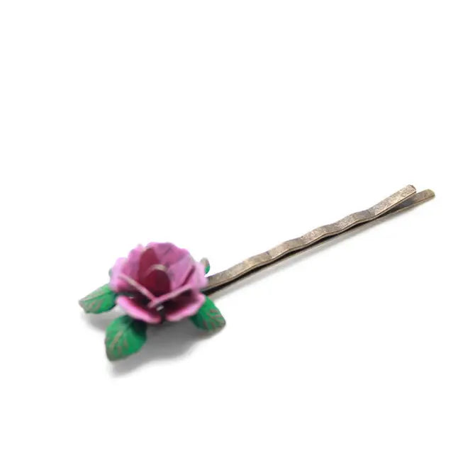 Rose Flower Bobby Pin