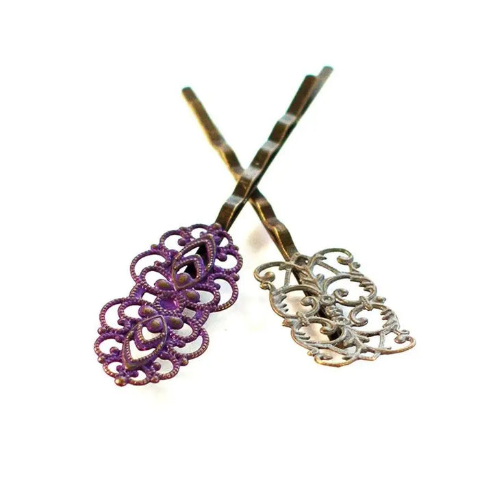 Dainty Filigree Bobby Pins Set of 2