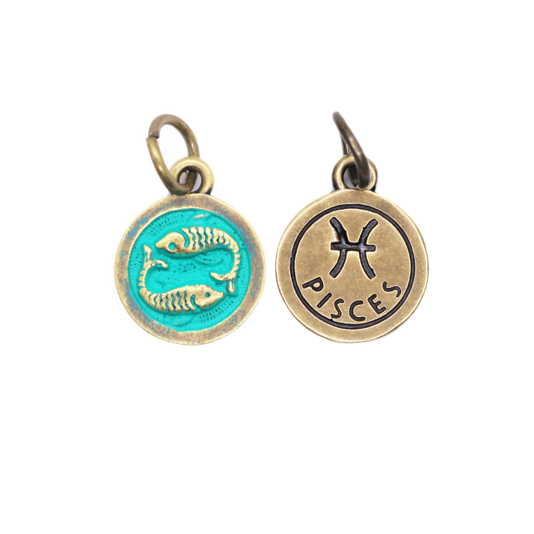 Pisces Zodiac Charm (available with Bracelet or Necklace)