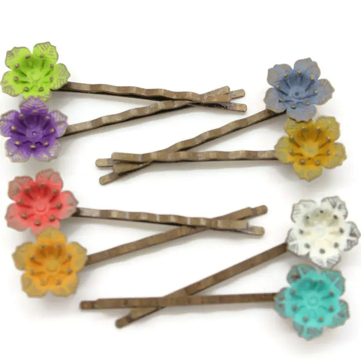 Flower Power Bobby Pins Set of 2