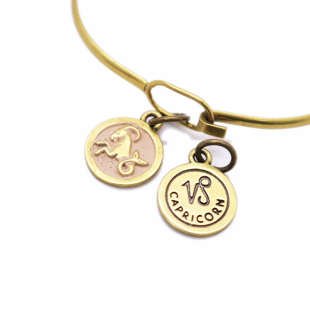 Capricorn Zodiac Charm (available with Bracelet or Necklace)
