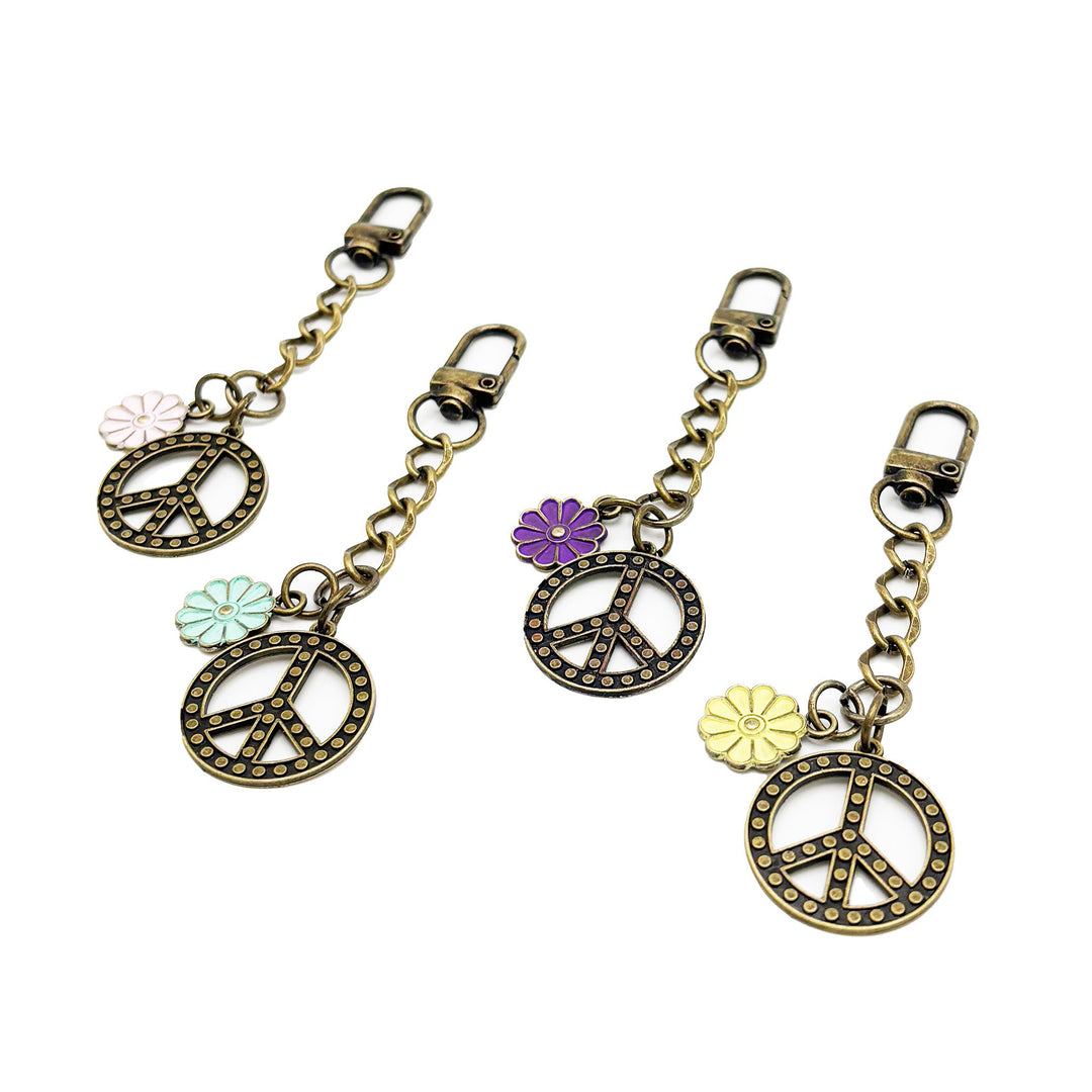 Peace Sign Bag Charm