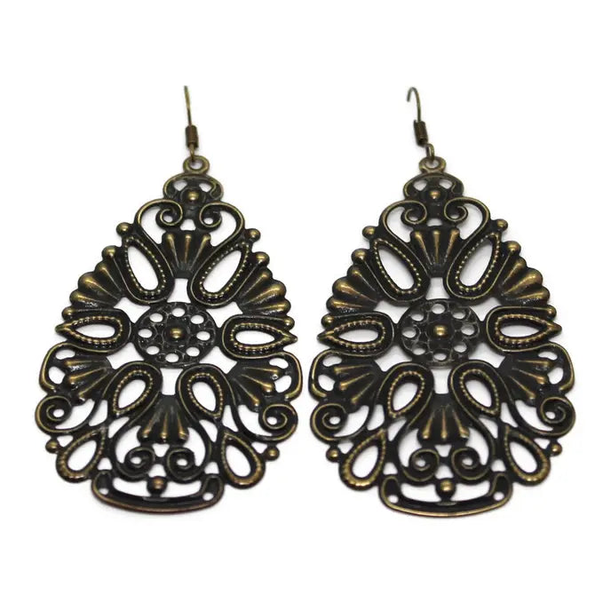 Country Raindrop Statement Earrings