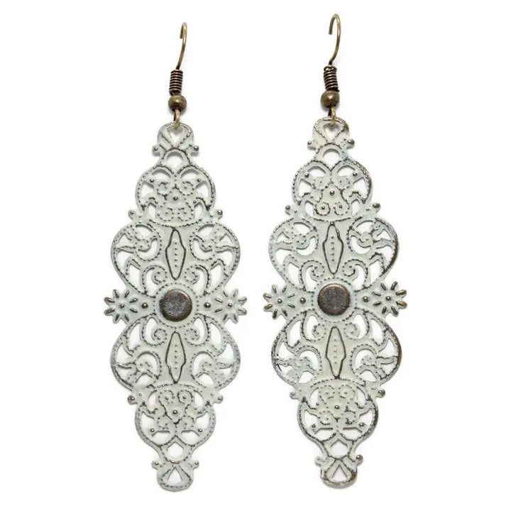 Graceful Long Filigree  Earrings