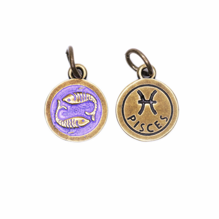 Pisces Zodiac Charm (available with Bracelet or Necklace)