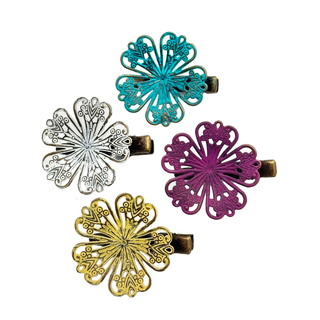 Splendor Flower Filigree Hair Clip