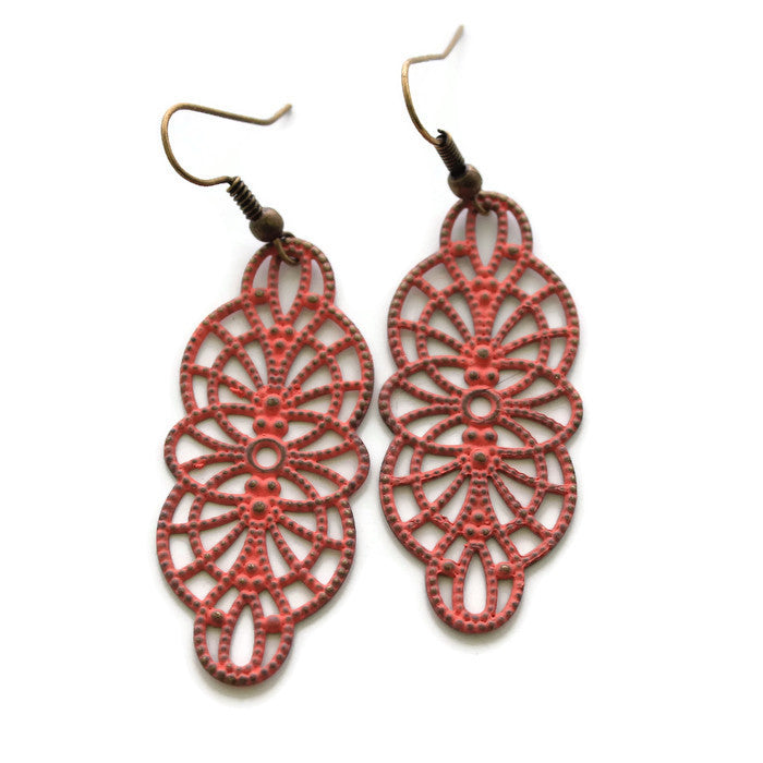 Moxie Filigree Art Deco Statement Earrings