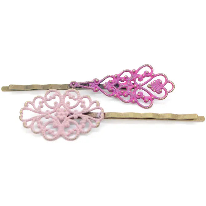 Harmony Mismatched Filigree Bobby Pins Set of 2