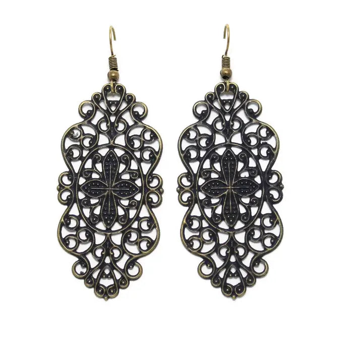 More Lovely Oversized Flligree Earrings