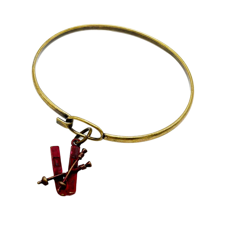 Snow Skis Charm (available with Bracelet or Necklace)