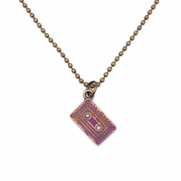 Mixed Tape Cassette Charm (available with Bracelet or Necklace)