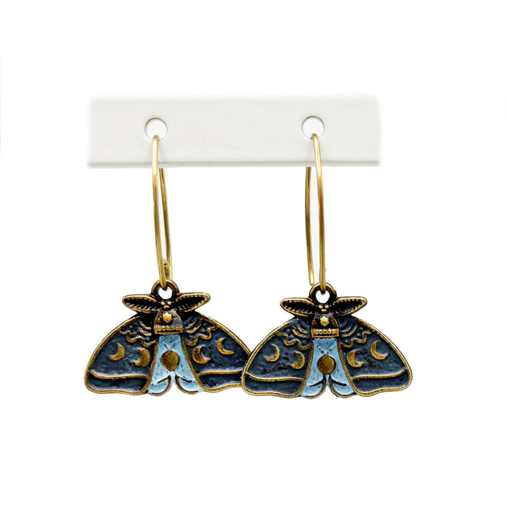 Luna Moth Charm Earrings