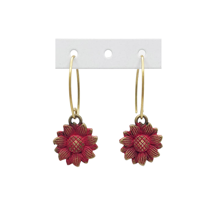 Sunflower Charm Earrings