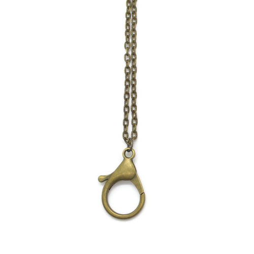 Charm Keeper Box Lobster Claw Necklace Blank Bronze
