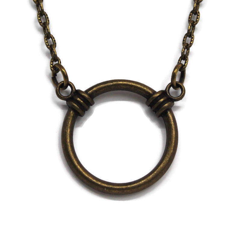 Charm Keeper Necklace Blank Bronze