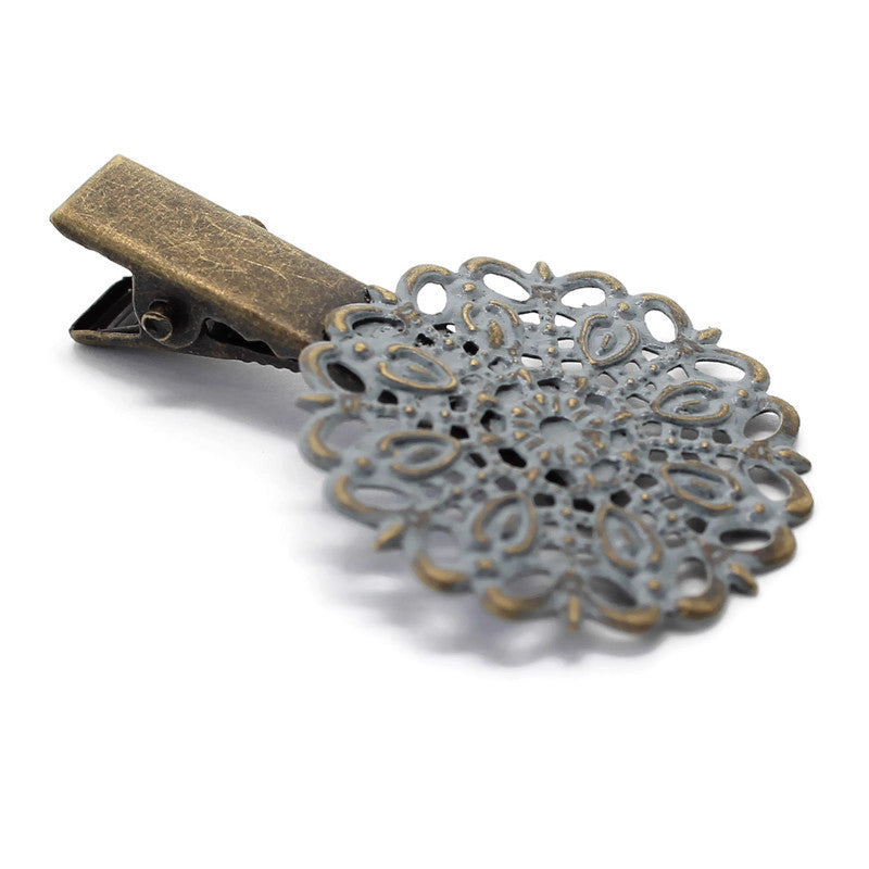 Darling Hair Clip - Metal Filigree Hair Clip - Cottage Core Fashion