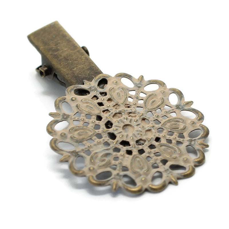 Darling Hair Clip - Metal Filigree Hair Clip - Cottage Core Fashion