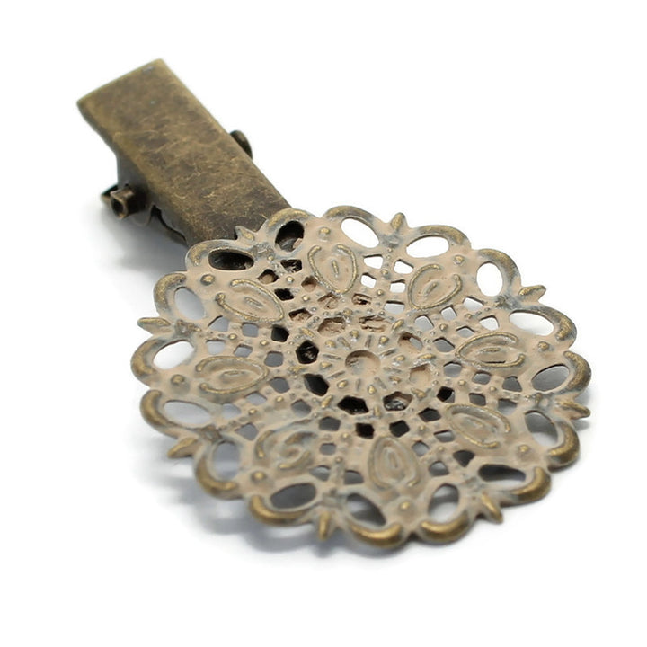 Darling Hair Clip - Metal Filigree Hair Clip - Cottage Core Fashion