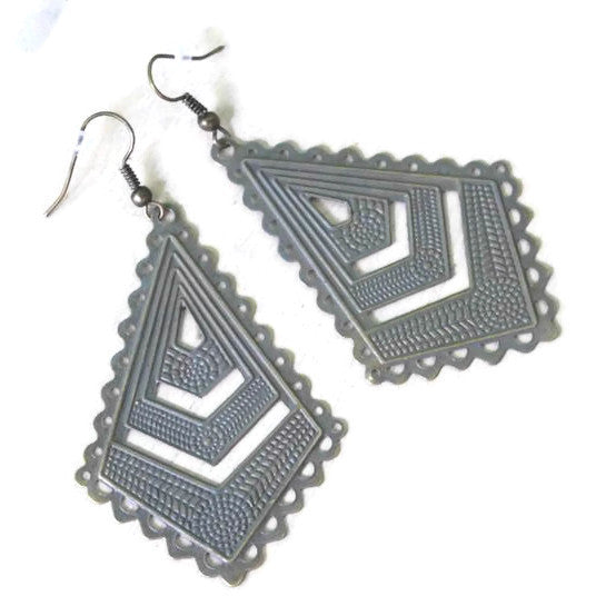 Chevron Filigree Earrings