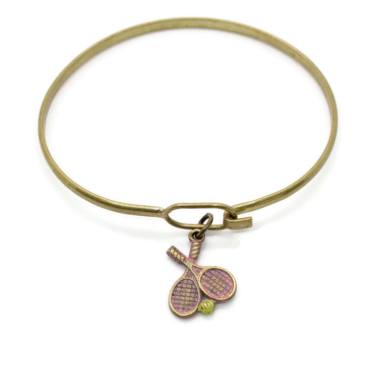 Tennis Racket Charm Bracelet, Necklace, or Charm Only