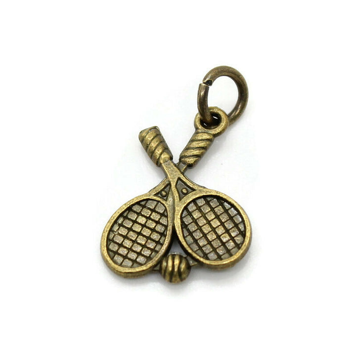 Tennis Racket Charm Bracelet, Necklace, or Charm Only