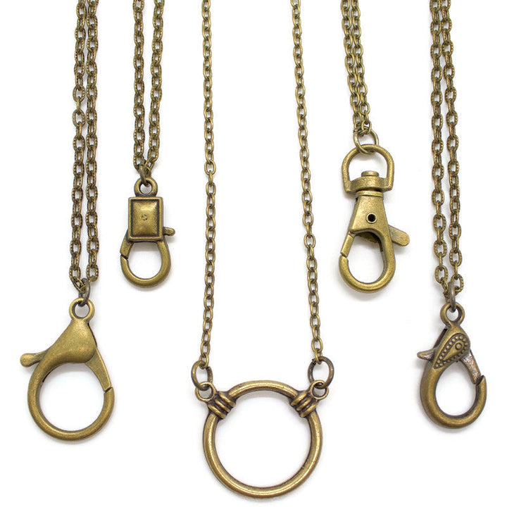 Charm Keeper Necklace Blank - Bronze and Silver