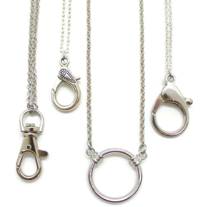 Charm Keeper Necklace Blank Silver