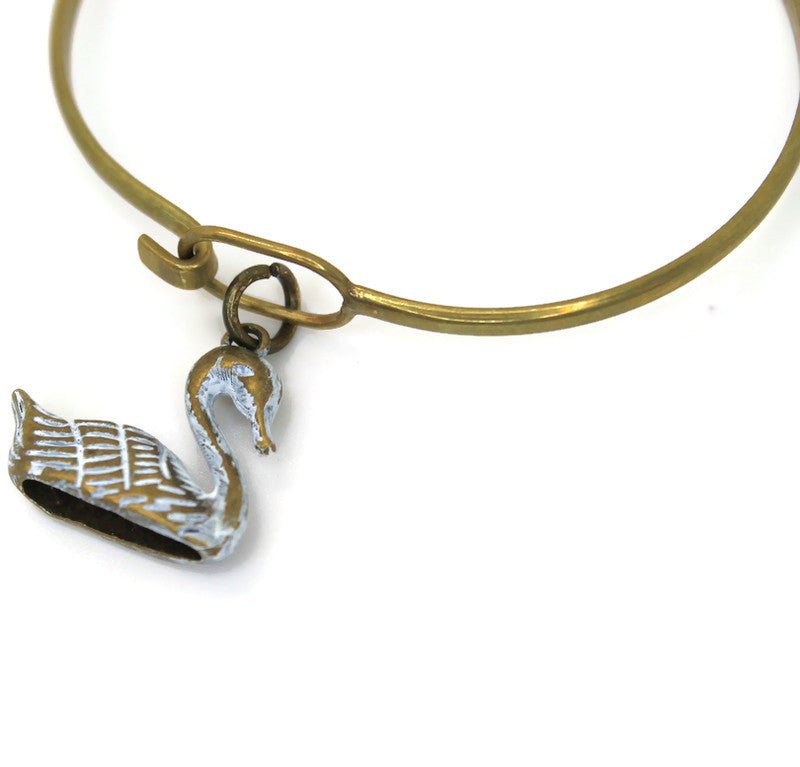 Swan Charm Bracelet, Necklace or Charm Only