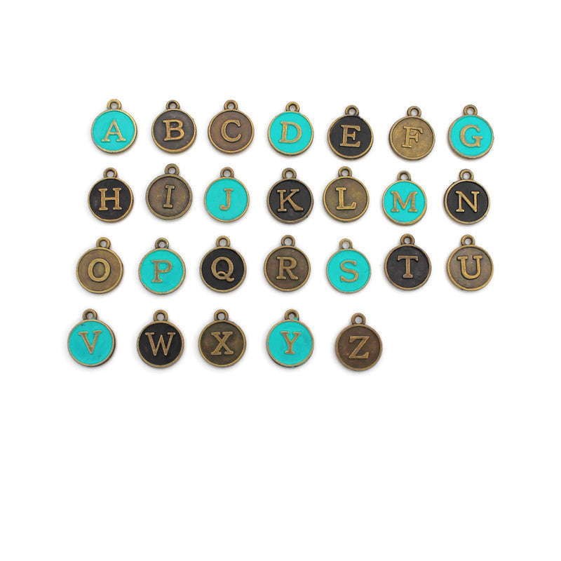 Typewriter Key Initial Charm, Necklace, Bracelet, Charm Only