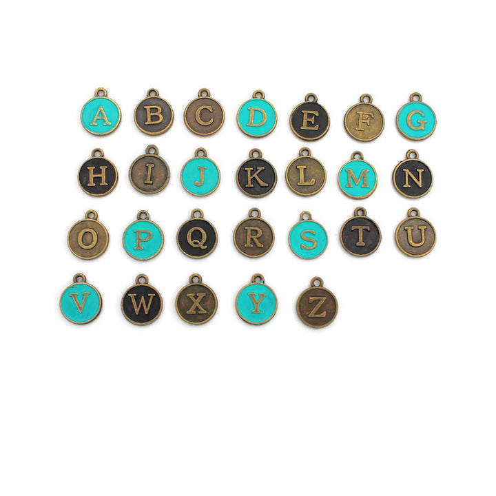 Typewriter Key Initial Charm, Necklace, Bracelet, Charm Only