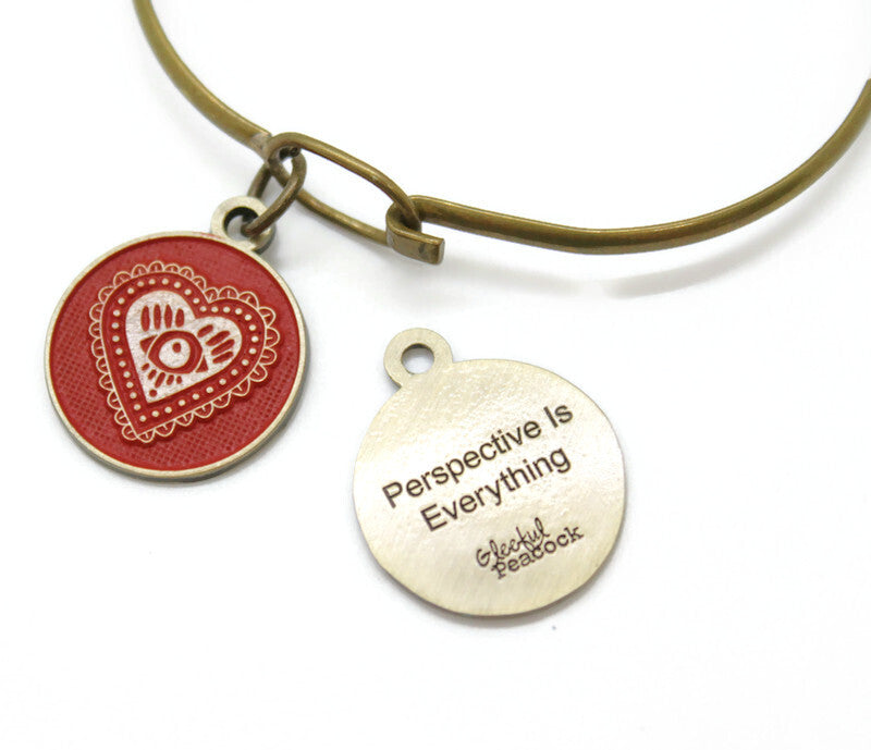 Perspective Token Charm Bracelet, Necklace, or Charm Only