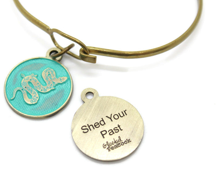 Shed Your Past Token Charm Bracelet, Necklace, or Charm Only