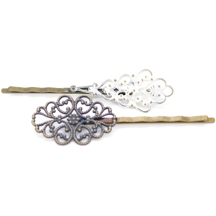 Perfect Harmony Bobby Pins (2 pack) - Ornate Metal Filigree Bobby Pins