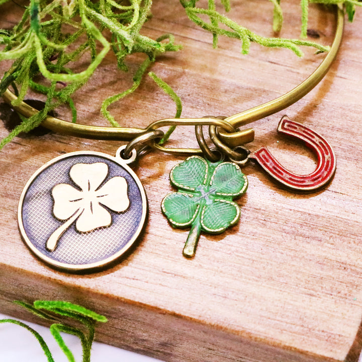 Four Leaf Clover Charm, Bracelet, Necklace, or Charm only