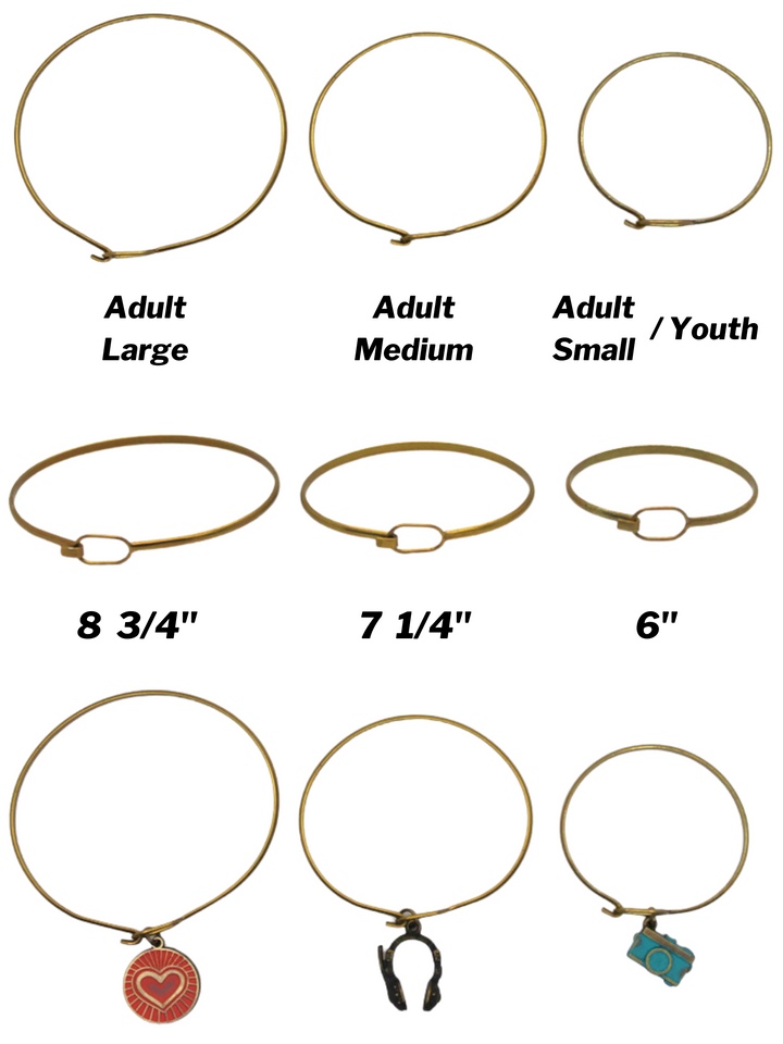 Hook Style Bronze Charm Bracelet Blank Base 3 SIZES