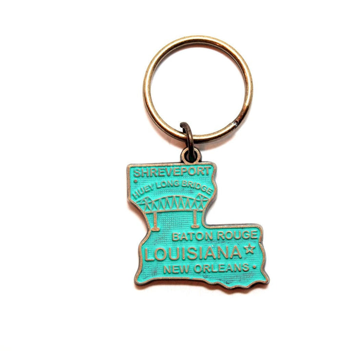 Louisiana Key Chain - High Quality Thick Metal State Key Ring