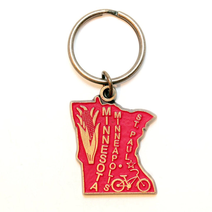 Minnesota Keychain - High Quality Thick Metal State Love Key Ring