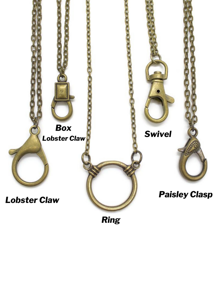 Charm Keeper Box Lobster Claw Necklace Blank Bronze