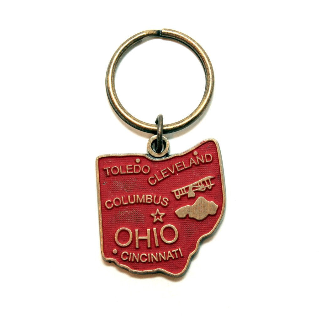 Ohio Keychain - High Quality Thick Metal State Love Key Ring