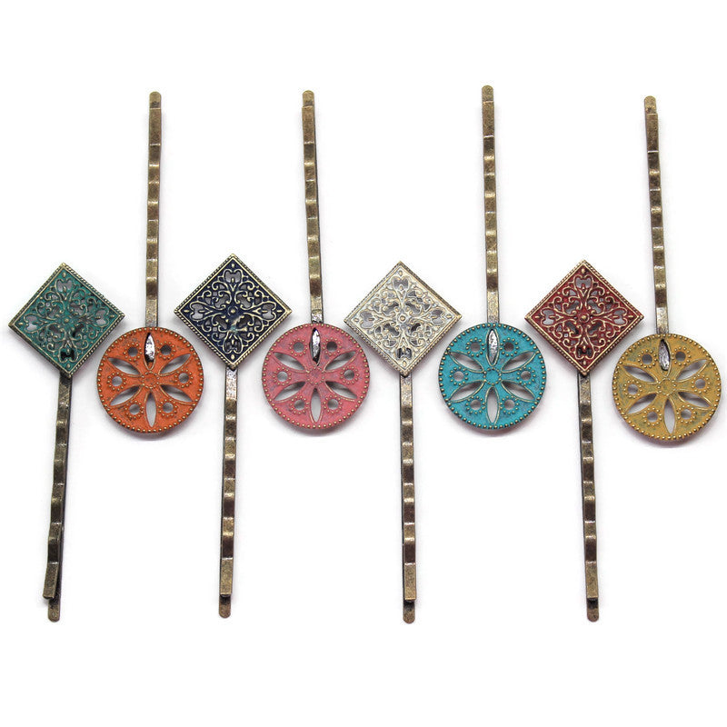Quilt Trip Mismatched Bobby Pins - Set of 2