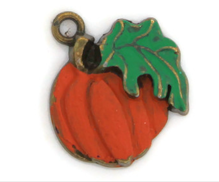 Pumpkin Charm Bracelet, Necklace, or Charm Only