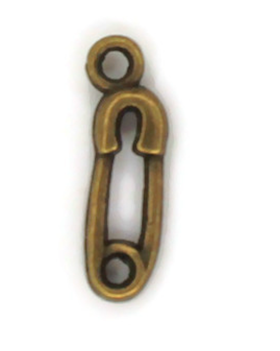 Safety Pin Charm Bracelet, Necklace, or Charm Only