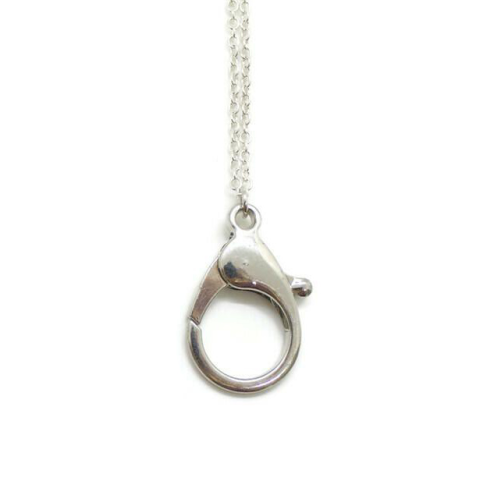 Charm Keeper Necklace Blank Silver