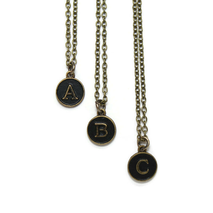 Typewriter Key Initial Charm, Necklace, Bracelet, Charm Only