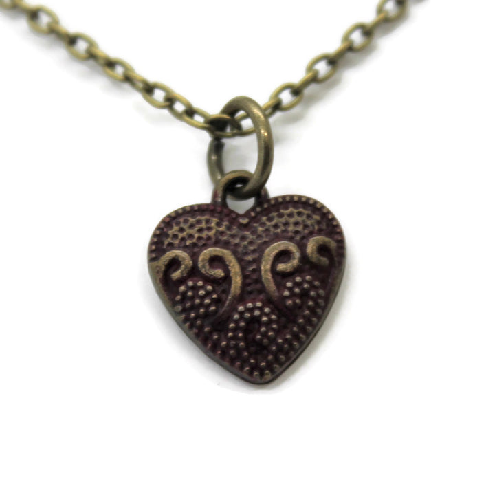 Vintage Heart Charm Bracelet, Necklace, or Charm Only