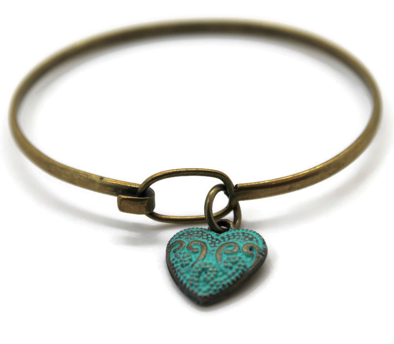 Vintage Heart Charm Bracelet, Necklace, or Charm Only