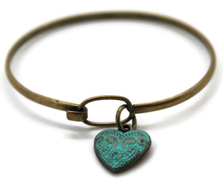 Vintage Heart Charm Bracelet, Necklace, or Charm Only