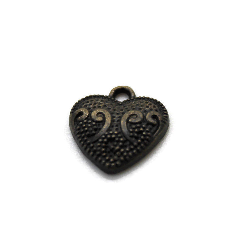 Vintage Heart Charm Bracelet, Necklace, or Charm Only